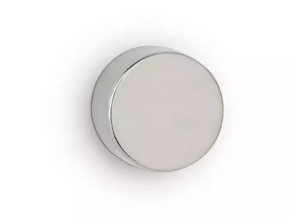 Een MAUL neodymium schijfmagneet Ø15x5mm 4,5kg blister 10 zilver, whitebord koop je bij ShopXPress
