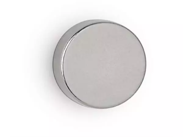 Een MAUL neodymium schijfmagneet Ø15x5mm 4,5kg blister 4 zilver, whitebord koop je bij ShopXPress