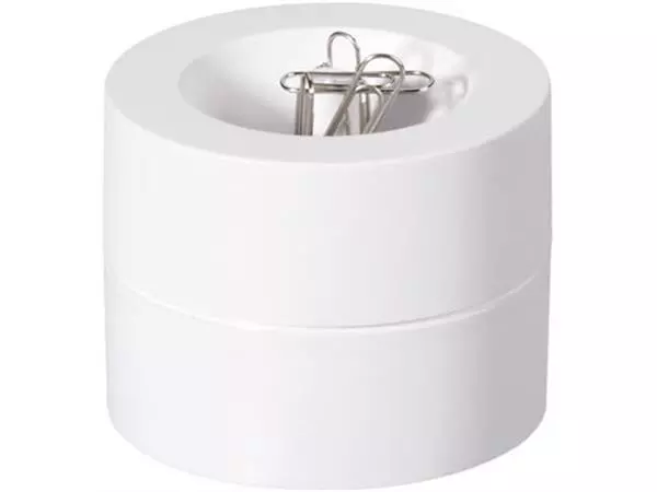 Een MAUL papercliphouder Pro ECO magnetisch, Ø7.3x6cm, 85% gerecycled kunststof wit koop je bij ShopXPress