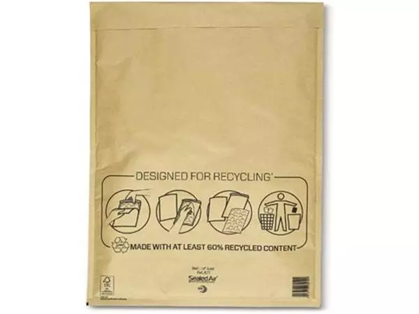 Een Mail Lite luchtkussenenveloppen, goud, K/7, 350 x 470 mm, doos van 50 stuks koop je bij ShopXPress