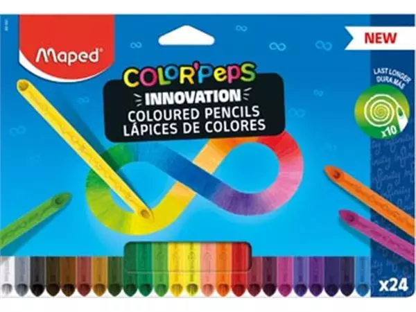 Een Maped Color'Peps Infinity kleurpotlood, 24 potloden koop je bij ShopXPress