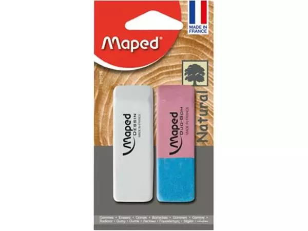 Een Maped gum Dessin & gum Duo-Gom, op blister koop je bij ShopXPress