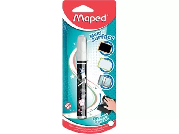 Een Maped krijtmarker, 1 stuk op blister, wit koop je bij ShopXPress