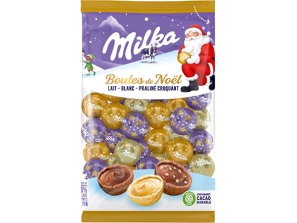 Een Milka Kerstballen, zak van 350 g koop je bij ShopXPress