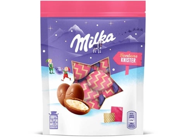 Een Milka Knisterbonbons melkchocolade, zak van 86 g koop je bij ShopXPress