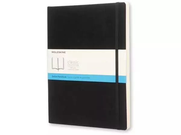 Een Moleskine notitieboek, ft 19 x 25 cm, puntraster, harde cover, 192 blad, zwart koop je bij ShopXPress