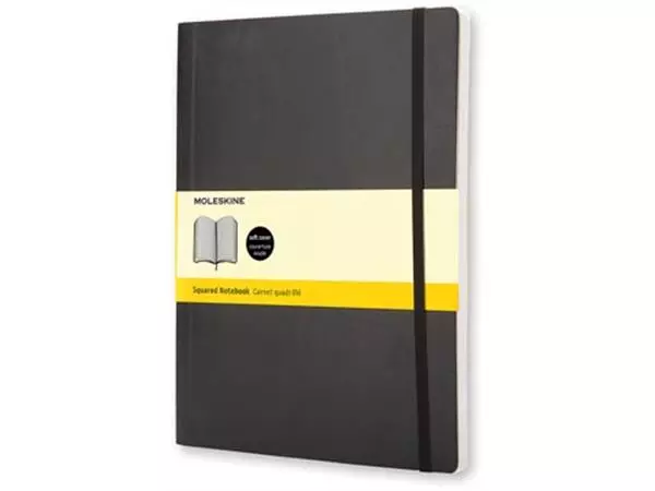 Een Moleskine notitieboek, ft A4, geruit, harde cover, 192 blad, zwart koop je bij ShopXPress