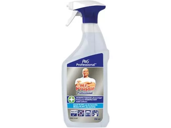 Een Mr. Proper desinfecterende allesreiniger, spray van 750 ml koop je bij ShopXPress
