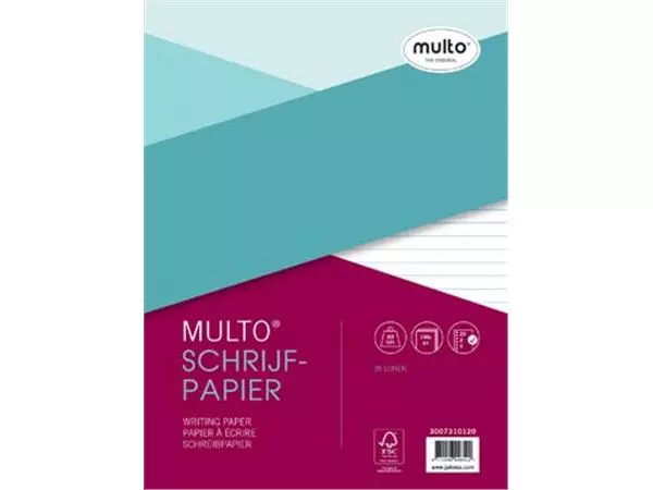 Een Multo 23-rings schrijfpapier van 100 vel, gelijnd koop je bij ShopXPress