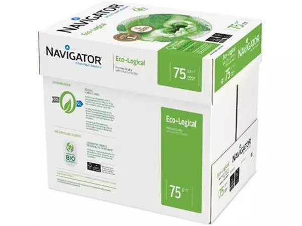 Een Navigator Eco-Logical printpapier ft A4, 75 g, pak van 500 vel koop je bij ShopXPress