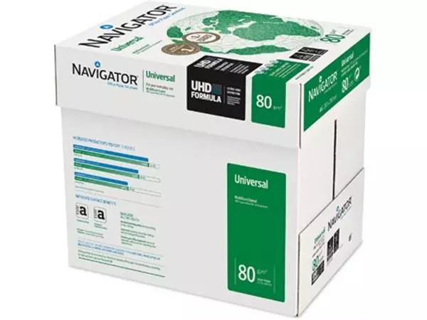 Een Navigator Universal printpapier ft A4, 80 g, pak van 500 vel koop je bij Supplierz BV