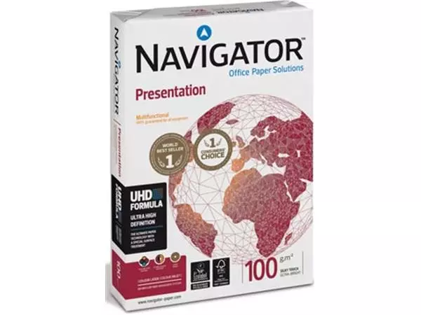 Vous pouvez acheter un Navigator Presentation papier de présentation, ft A4, 100 g, paquet de 500 feuilles chez Supplierz BV