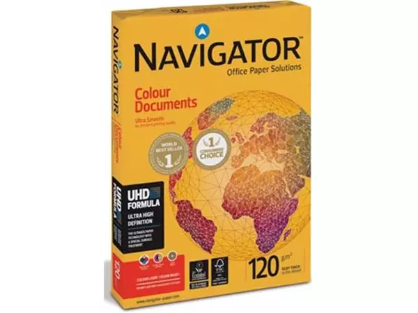 Een Navigator Colour Documents presentatiepapier ft A4, 120 g, pak van 250 vel koop je bij ShopXPress