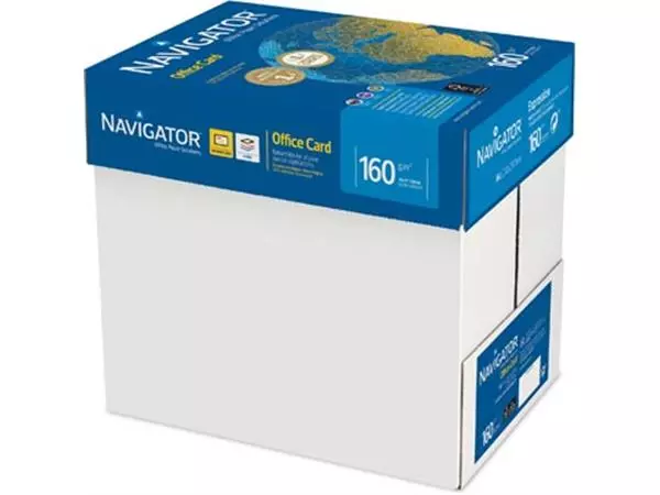 Een Navigator Office Card presentatiepapier ft A4, 160 g, pak van 250 vel koop je bij ShopXPress