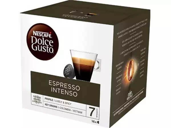 Een Nescafé Dolce Gusto koffiecapsules, Espresso Intenso, pak van 16 stuks koop je bij ShopXPress