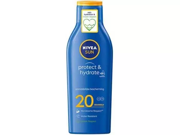 Een Nivea Sun zonnebrandcrème Protect & Hydrate SPF 20, fles van 200 ml koop je bij ShopXPress
