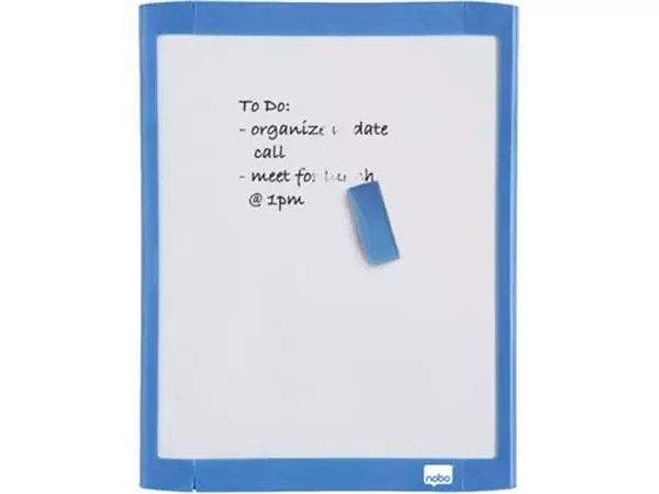 Een Nobo Mini whiteboard, magnetisch, met gekleurd frame, 28 x 21,6 cm koop je bij ShopXPress