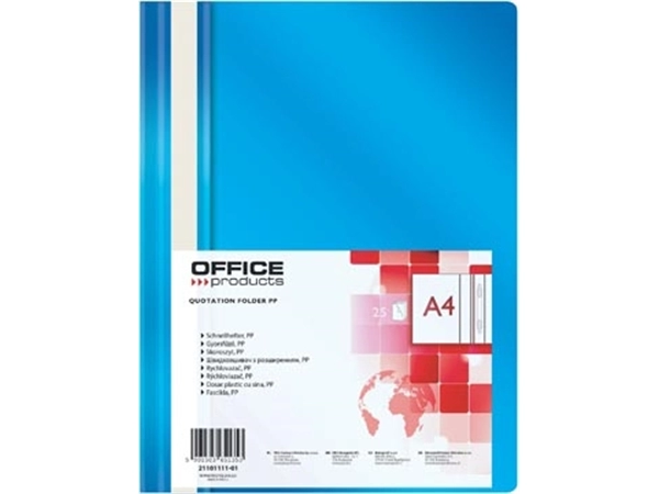 Een OFFICE products snelhechtmap, blauw koop je bij Supplierz BV