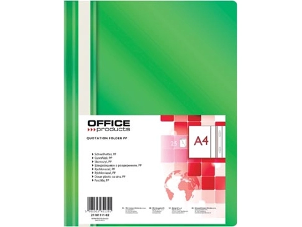 Een OFFICE products snelhechtmap, groen koop je bij Supplierz BV