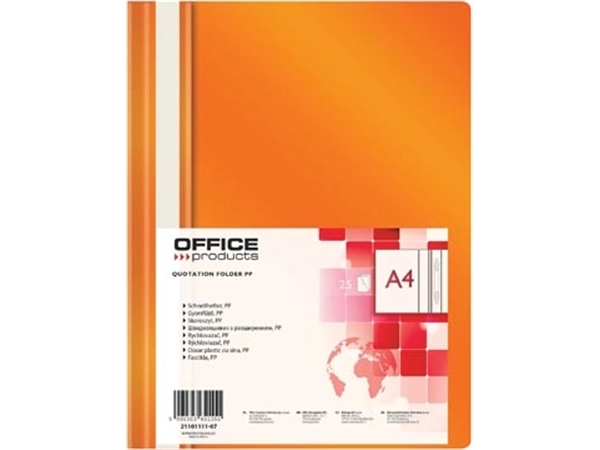 Een OFFICE products snelhechtmap, oranje koop je bij Supplierz BV