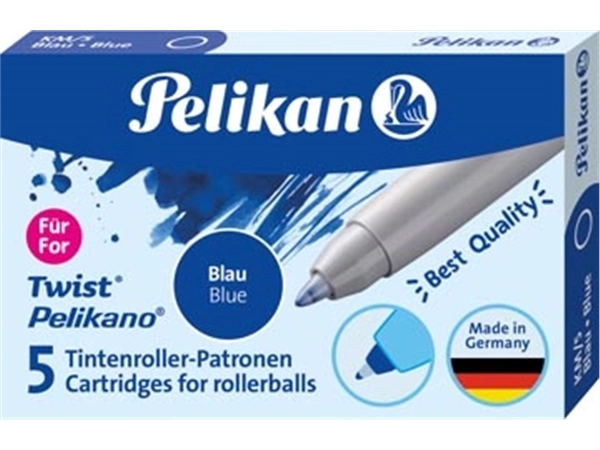 Een PELIKAN VULLING VOOR PELIKANO/TWIST, BLAUW, DOOS MET 5 STUKS koop je bij ShopXPress