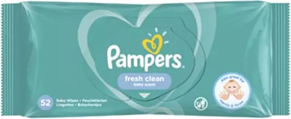 Een Pampers Fresh Clean vochtige doekjes, pak van 52 stuks koop je bij ShopXPress