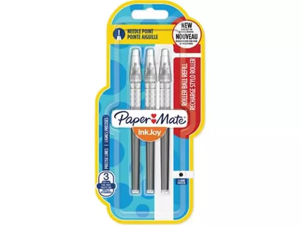 Een Paper Mate InkJoy vulling voor liquid-ink roller fijn, zwart, blister met 3 vullingen koop je bij ShopXPress