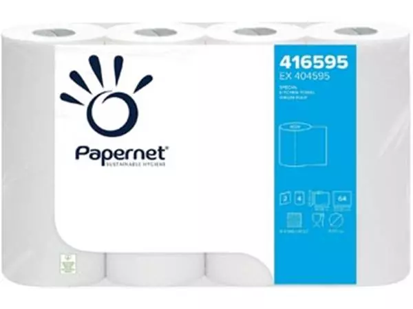 Een Papernet keukenrol, 2-laags, 64 vellen, pak van 4 rollen koop je bij ShopXPress