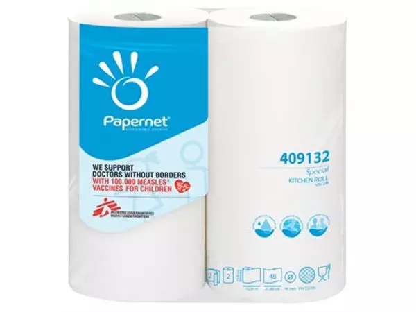 Een Papernet keukenrol Special, 2-laags, 48 vellen, pak van 2 rollen koop je bij ShopXPress