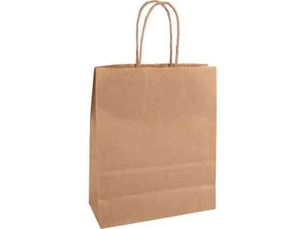 Een Papieren zak, ft 22 x 10 x 31 cm, bruin koop je bij ShopXPress