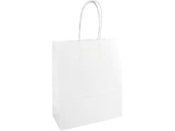 Een Papieren zak, ft 22 x 10 x 31 cm, wit koop je bij ShopXPress