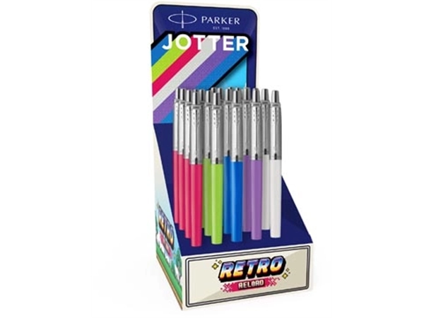 Vous pouvez acheter un Parker Jotter Originals stylo bille 90's, moyen, couleurs assorties, display de 20 pièces chez Supplierz BV