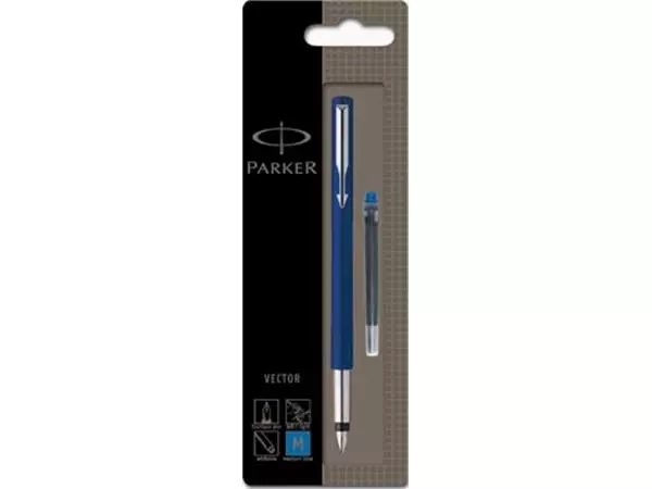 Een Parker Vector vulpen blauw, op blister koop je bij ShopXPress