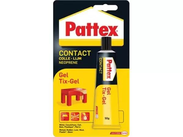Een Pattex contactlijm Tix-Gel, tube van 50 g, op blister koop je bij ShopXPress