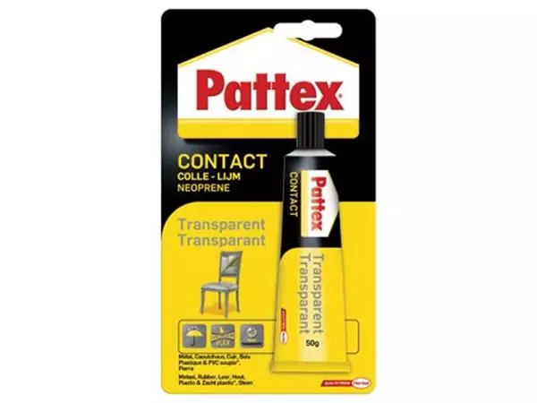 Een Pattex contactlijm Transparant, tube van 50 g, op blister koop je bij ShopXPress