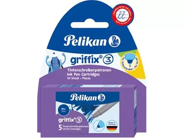 Een Pelikan Griffix vulling voor roller, blister van 2 doosjes van 5 stuks koop je bij ShopXPress