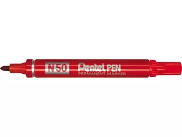 Een Pentel merkstift Pen N50 rood koop je bij ShopXPress