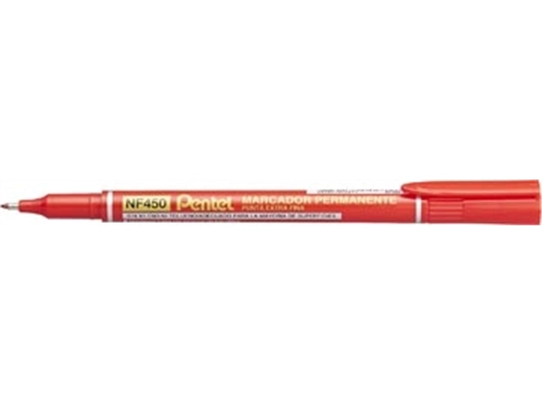 Een Pentel permanente marker NF450-B, rood koop je bij Supplierz BV