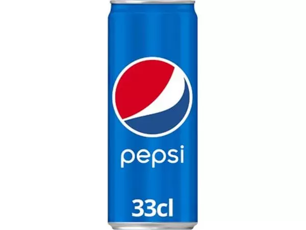 Een Pepsi frisdrank, sleek blik van 33 cl, pak van 24 stuks koop je bij ShopXPress