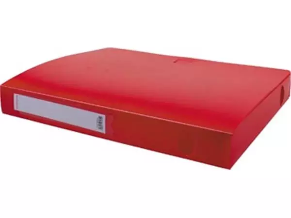 Een Pergamy elastobox, voor ft A4, uit PP van 700 micron, rug van 4 cm, rood koop je bij ShopXPress