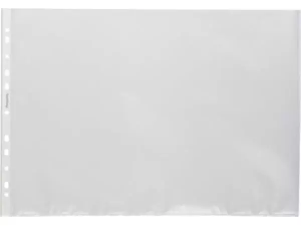 Een Pergamy geperforeerde showtas, ft A3 landscape, 11-gaatsperforatie, gekorrelde PP, pak van 100 stuks koop je bij ShopXPress
