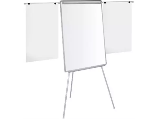 Een Pergamy magnetisch flipchart met papierklem en 2 uitschuifbare armen ft 107 x 75cm koop je bij ShopXPress