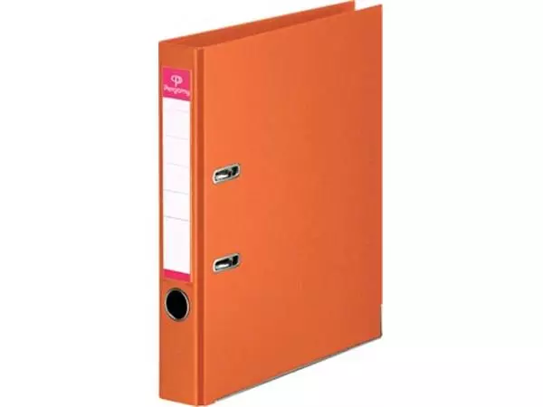 Een Pergamy ordner, voor ft A4, volledig uit PP, rug van 5 cm, oranje koop je bij ShopXPress