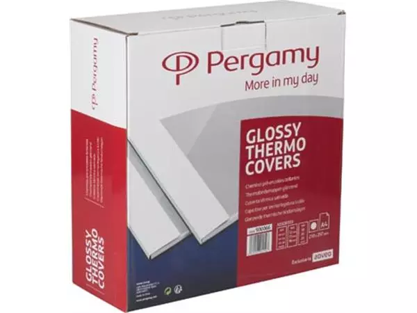 Een Pergamy thermische omslagen, ft A4, karton, rug van 12-15-18 mm, pak van 100 stuks, wit koop je bij ShopXPress