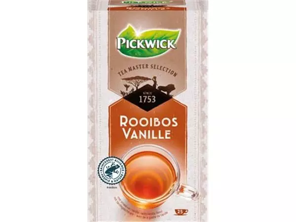 Een Pickwick Tea Master Selection, rooibos vanille, pak van 25 stuks koop je bij ShopXPress