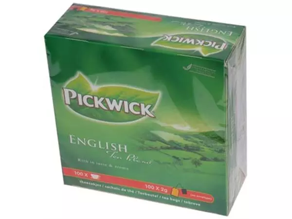 Een Pickwick thee, English Tea Blend, pak van 100 stuks van 2 gram koop je bij ShopXPress