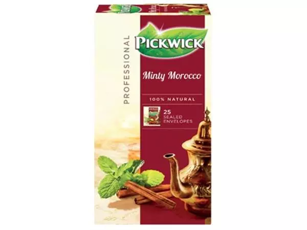 Een Pickwick thee, Minty Morocco, pak van 25 zakjes koop je bij ShopXPress