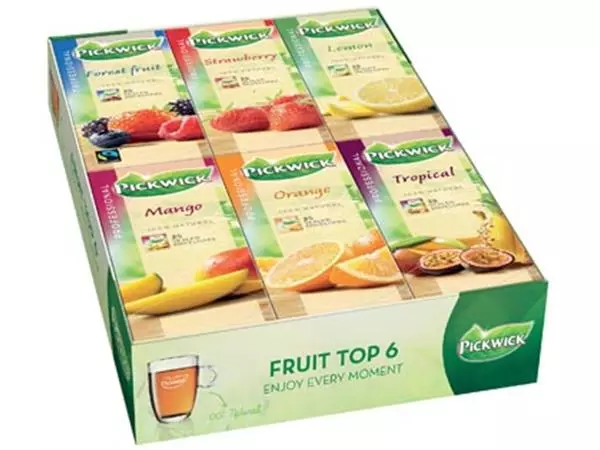 Een Pickwick thee, combipack fruitthee, pak van 150 stuks koop je bij ShopXPress