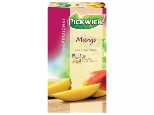 Een Pickwick thee, mango, pak van 25 zakjes koop je bij ShopXPress