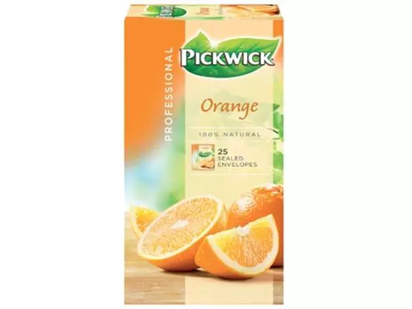 Een Pickwick thee, sinaasappel, pak van 25 zakjes koop je bij ShopXPress